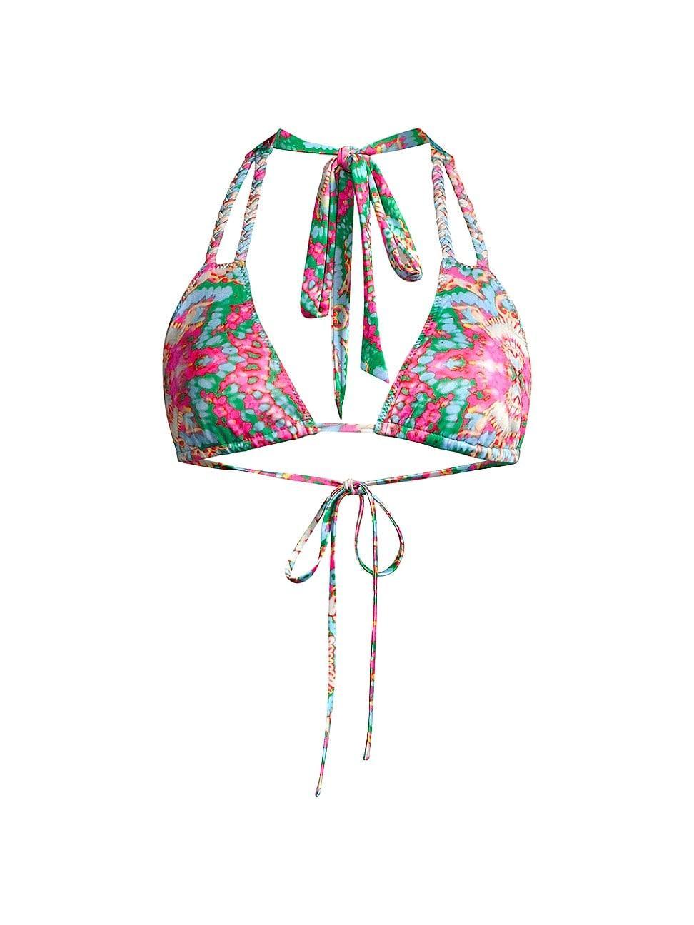 Womens Jane Palais-Print Triangle Bikini Top Product Image