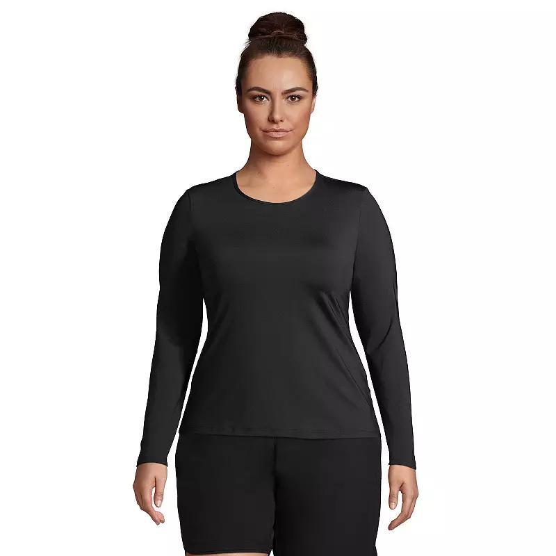 Womens Lands End UPF 50 Long Sleeve Rash Guard Product Image