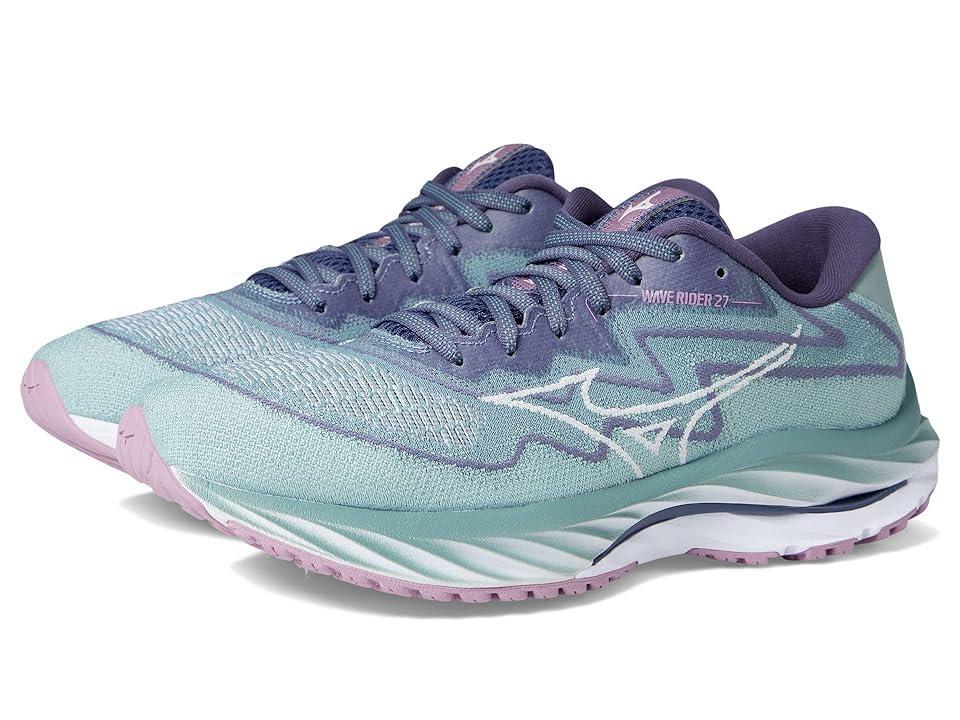 Mizuno Wave Rider 27 SSW Surf/Snow White) Women's Shoes Product Image