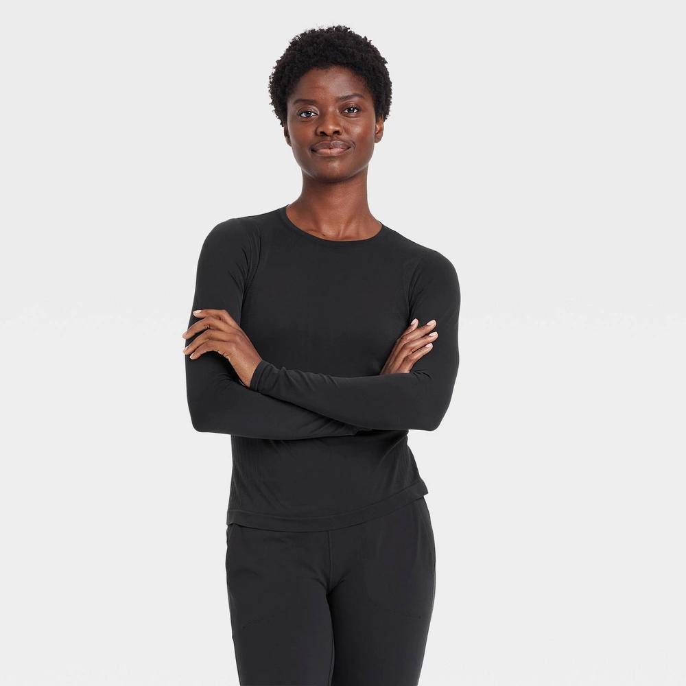 Womens Seamless Long Sleeve Top - All In Motion Black XXL Product Image