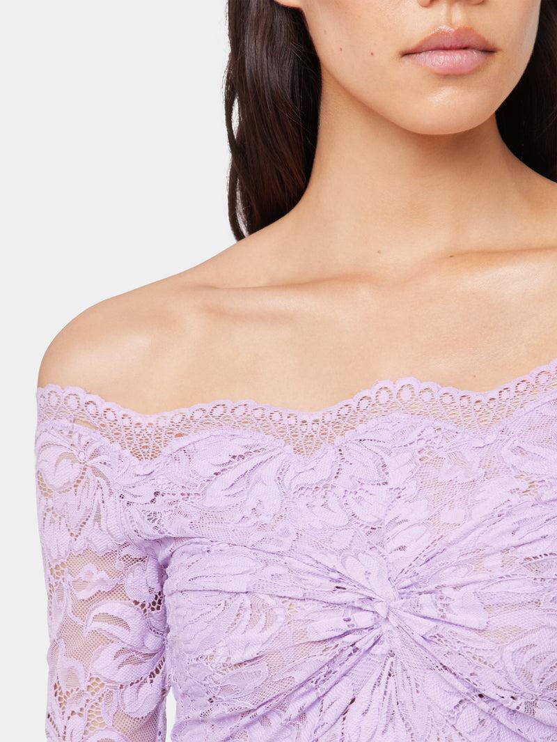 LAVENDER LONG DRESS IN LACE Product Image