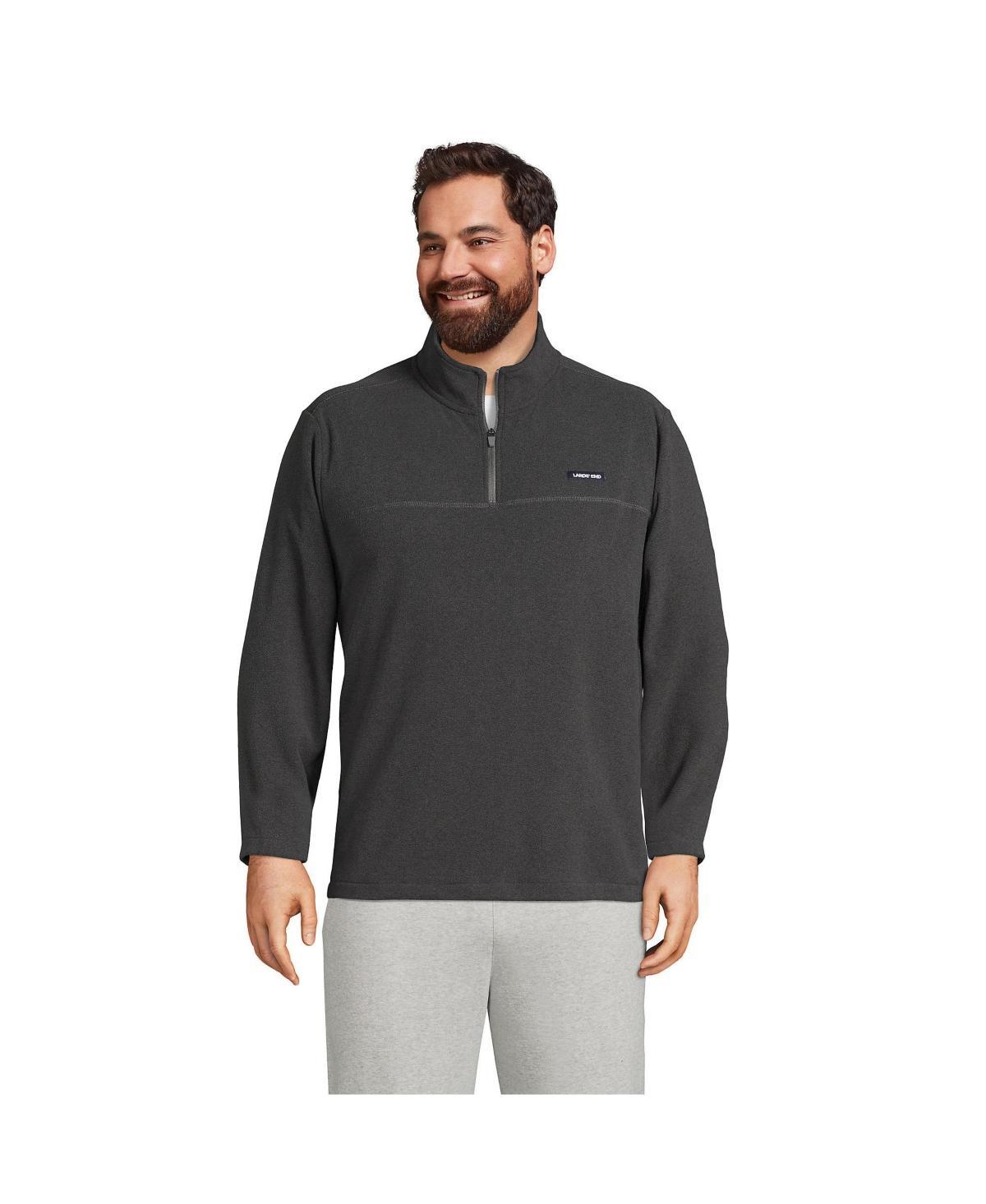 Lands End Big & Tall Fleece Quarter Zip Pullover Jacket Product Image