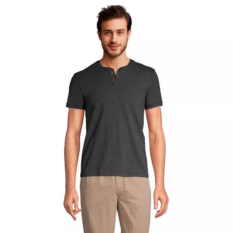 Lands End Mens Short Sleeve Super-t Henley T-Shirt Product Image