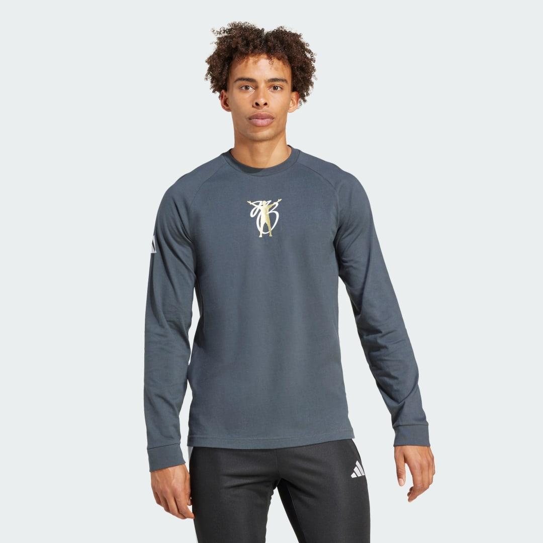 adidas JB LONGSLEEVE Grey XS Mens Product Image