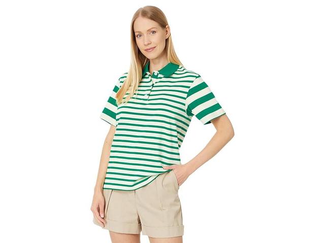 English Factory Stripe Short Sleeve Knit Top Women's Clothing Product Image