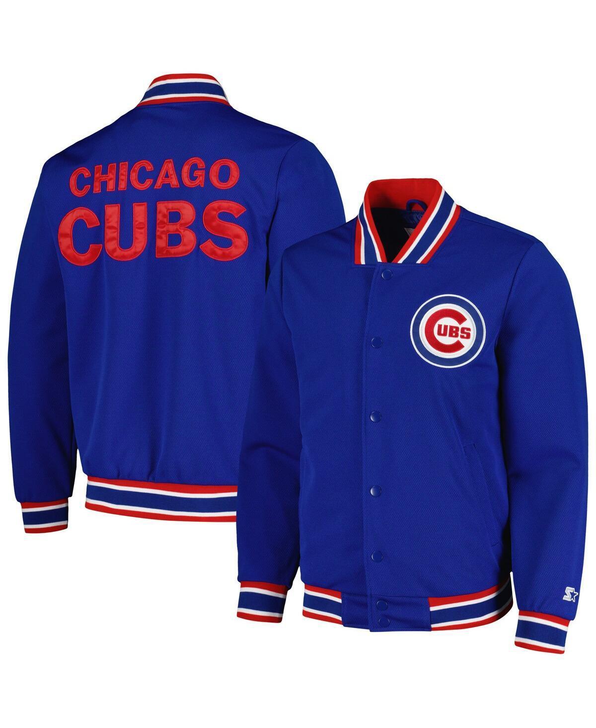 Mens Starter Royal Chicago Cubs Secret Weapon Satin Full-Snap Jacket Product Image