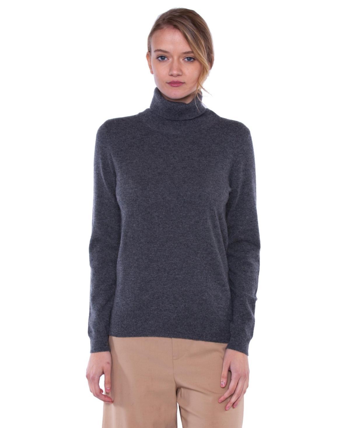 Jennie Liu Womens 100% Pure Cashmere Long Sleeve Turtleneck Pullover Sweater Product Image