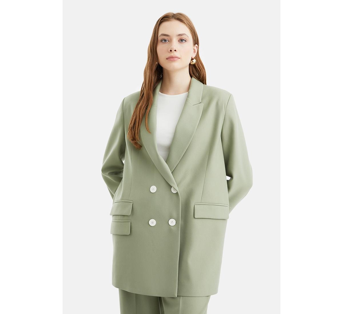 Womens Double-Breasted Blazer Product Image