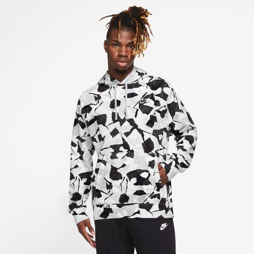 Nike Mens Club Pullover Hoodie All Over Print - Purple/Black Product Image