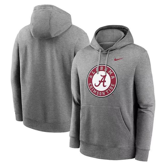 Mens Nike Heather Gray Alabama Crimson Tide Primetime Alternate Logo Club Fleece Pullover Hoodie Product Image