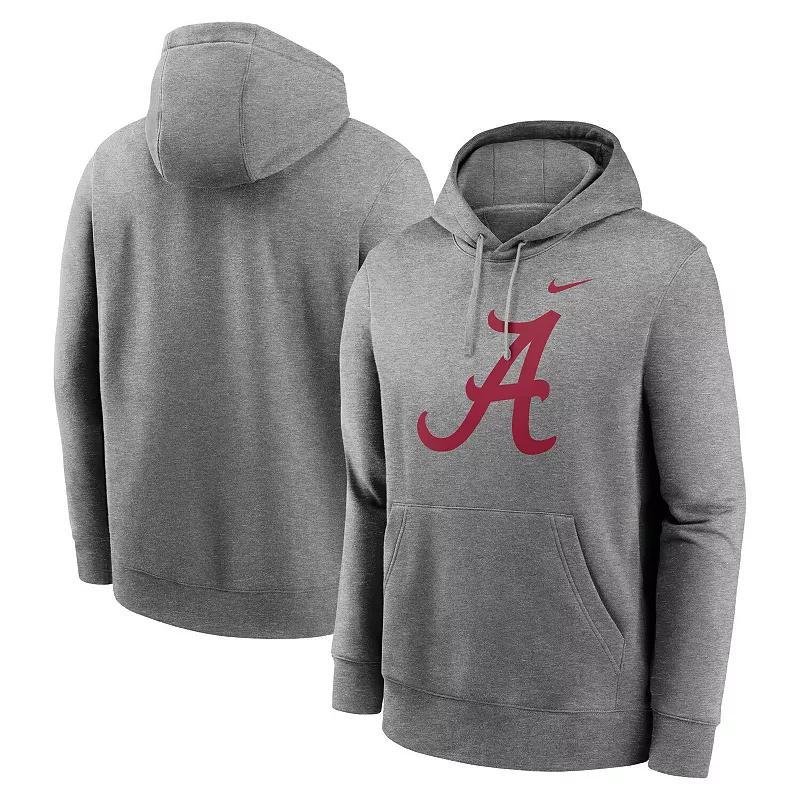 Mens Nike Heather Gray Alabama Crimson Tide Primetime Evergreen Club Fleece Pullover Hoodie Product Image