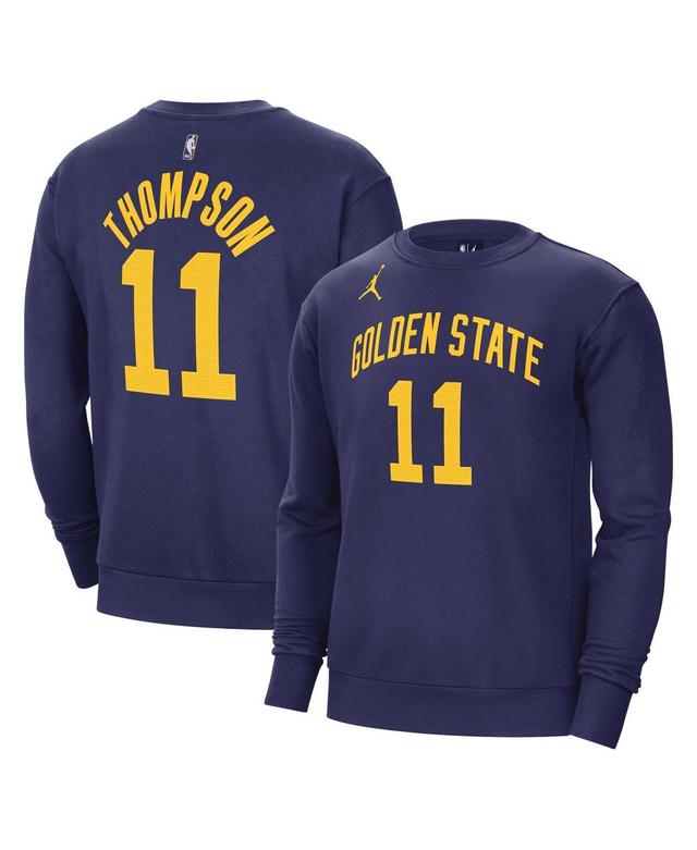 Mens Jordan Klay Thompson Navy Golden State Warriors Statement Name and Number Pullover Sweatshirt Product Image