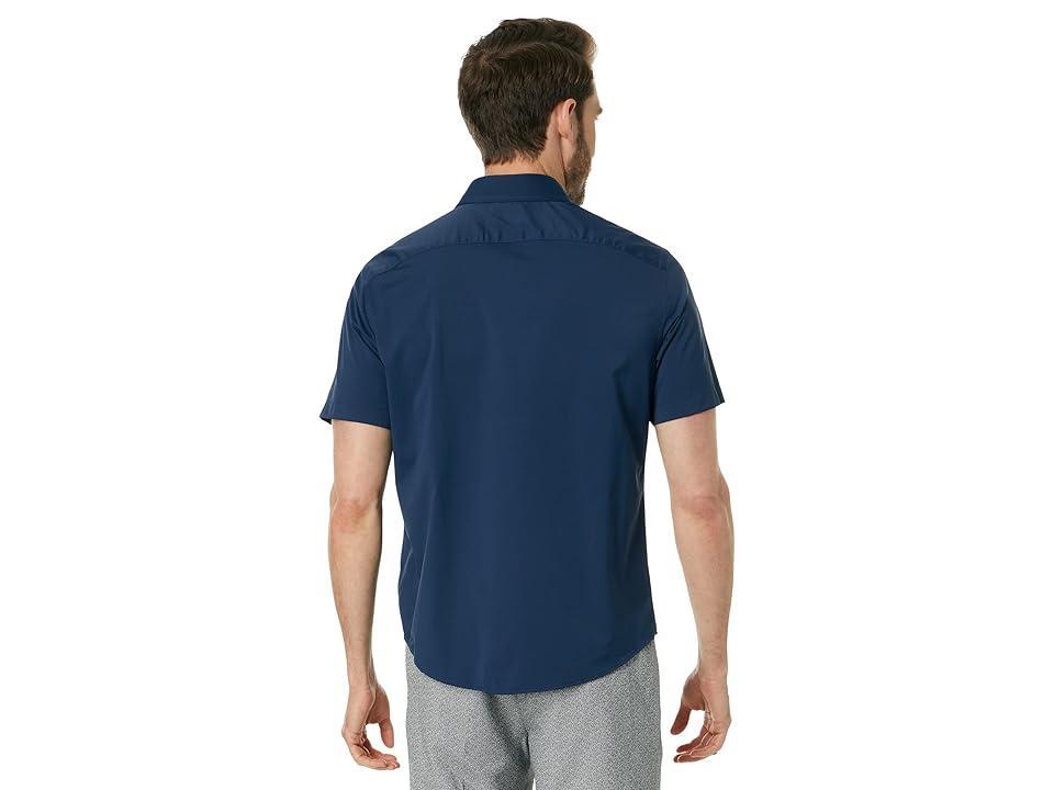 UNTUCKit Gironde Short Sleeve Shirt (Navy) Men's Clothing Product Image