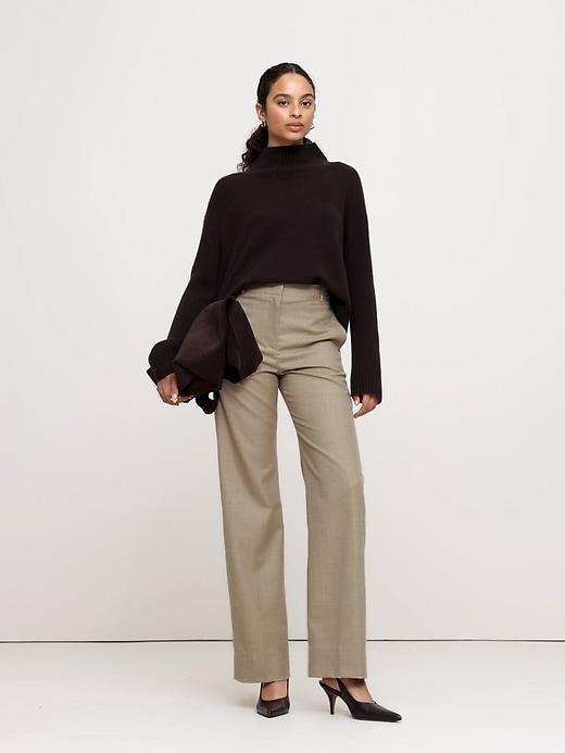 High-Rise Modern Straight Refined Pant Product Image