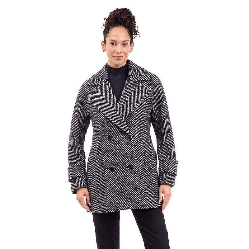 Womens BCBGeneration Double-Breasted Faux Wool Coat Product Image