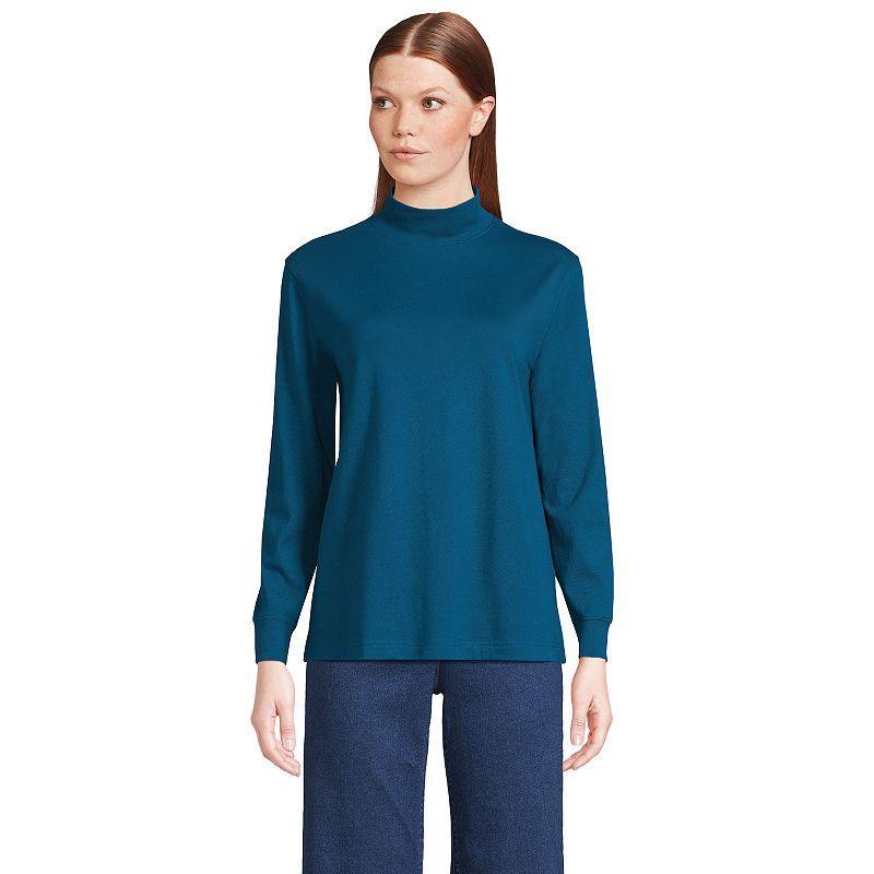 Lands End Womens Long Sleeve Super T Mock Tee Product Image