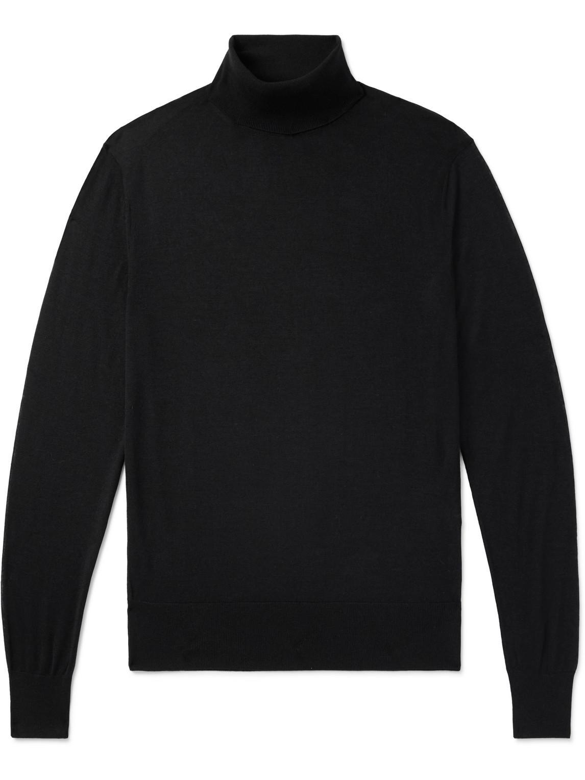 Black Cashmere Blend Sweater Product Image