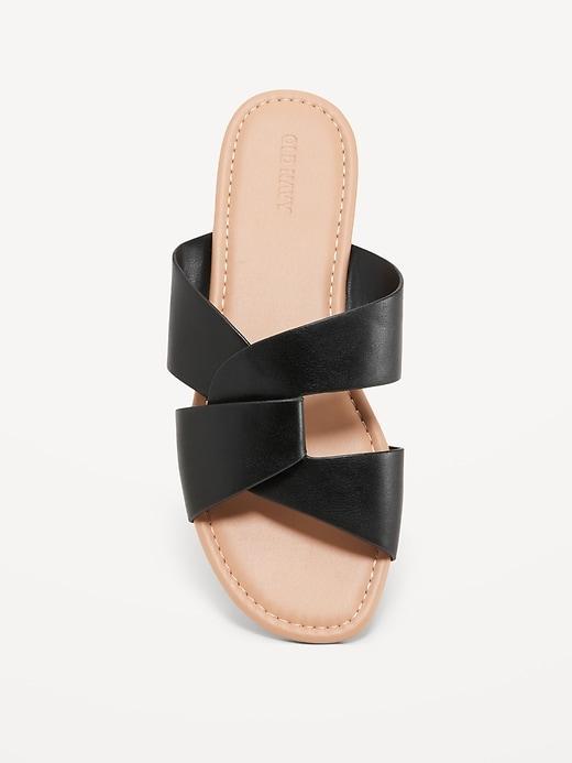 Faux-Leather Link Strap Sandals Product Image