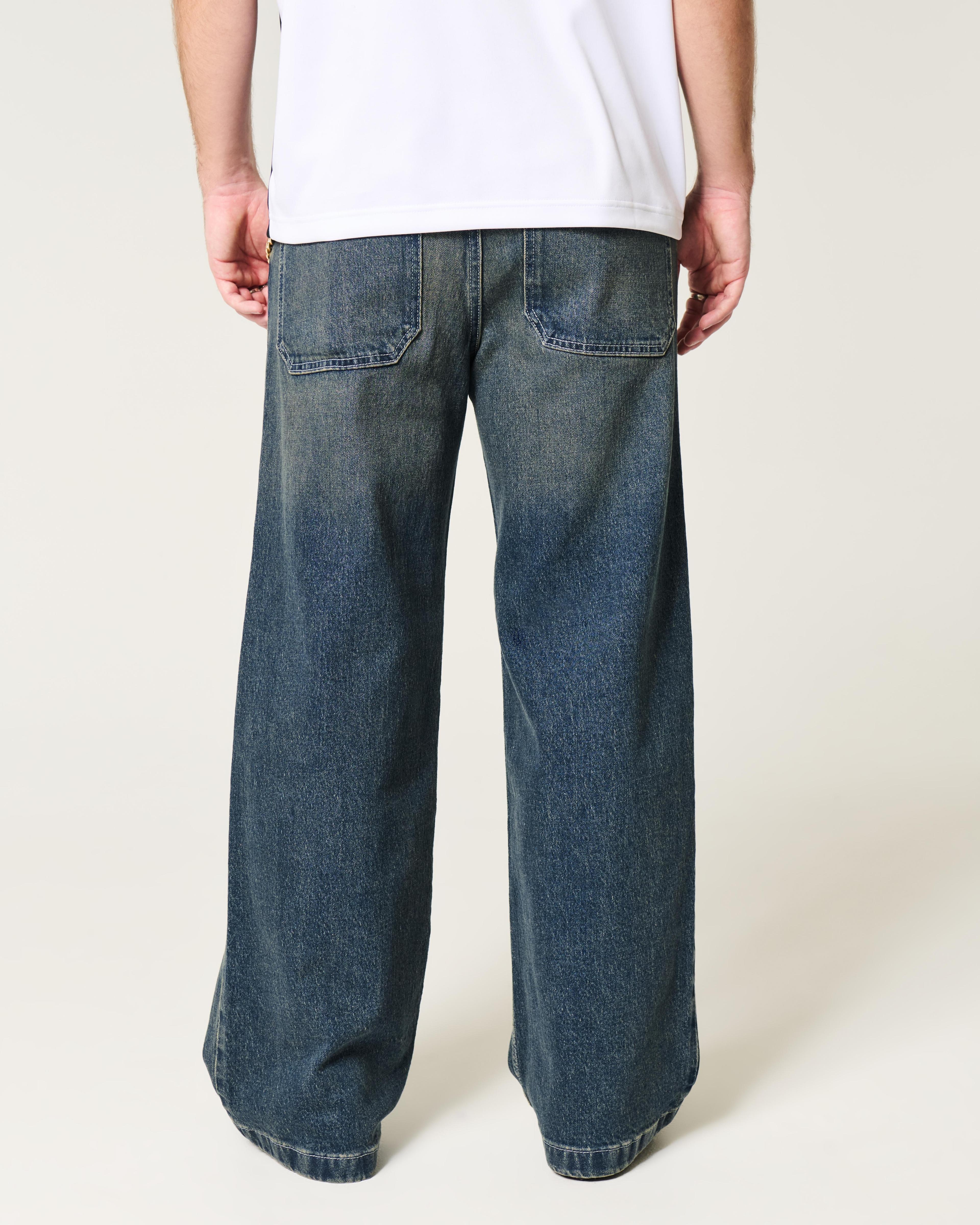 Dark Wash Super Baggy Jeans Product Image