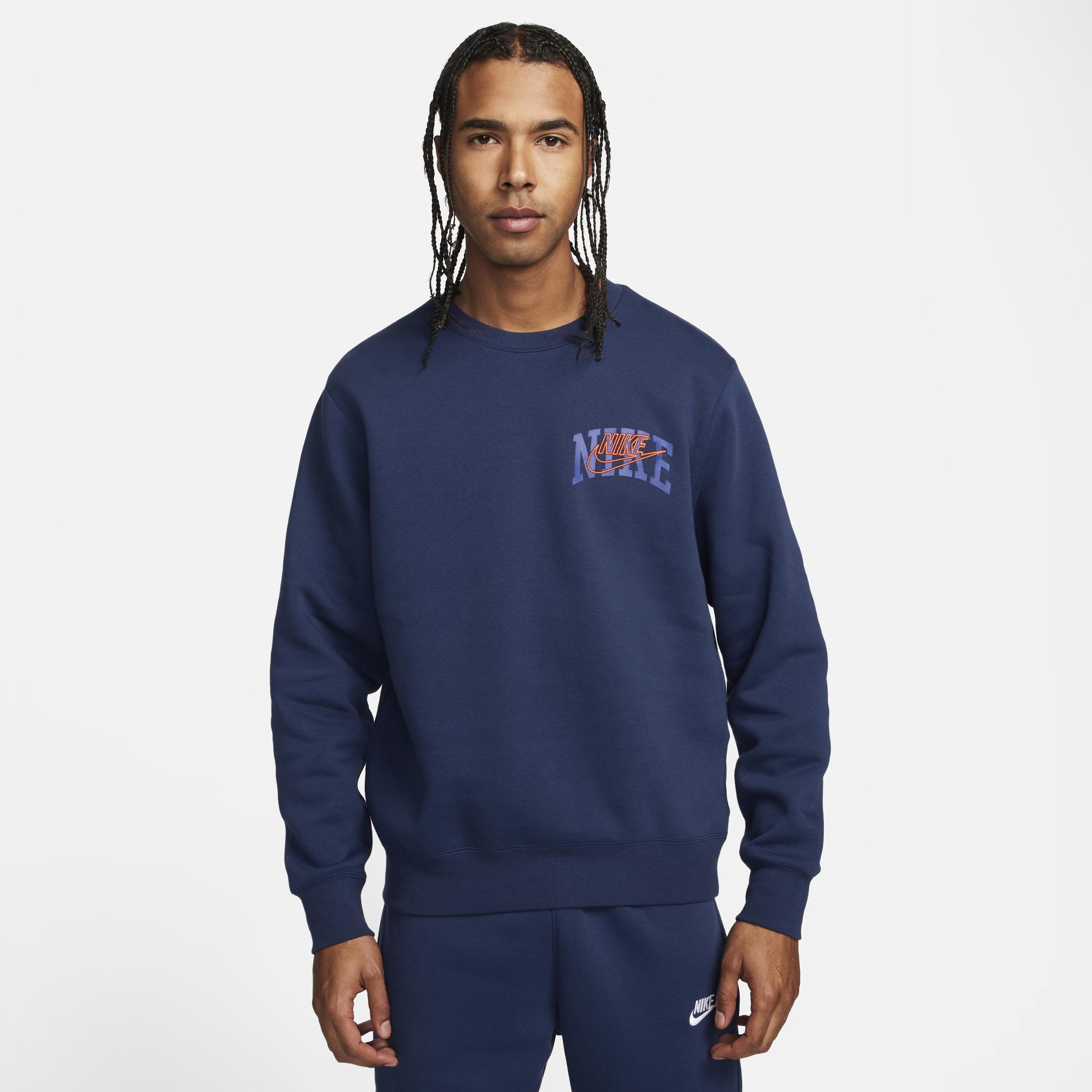 Nike Mens Club Fleece Long-Sleeve Crew-Neck Sweatshirt Product Image