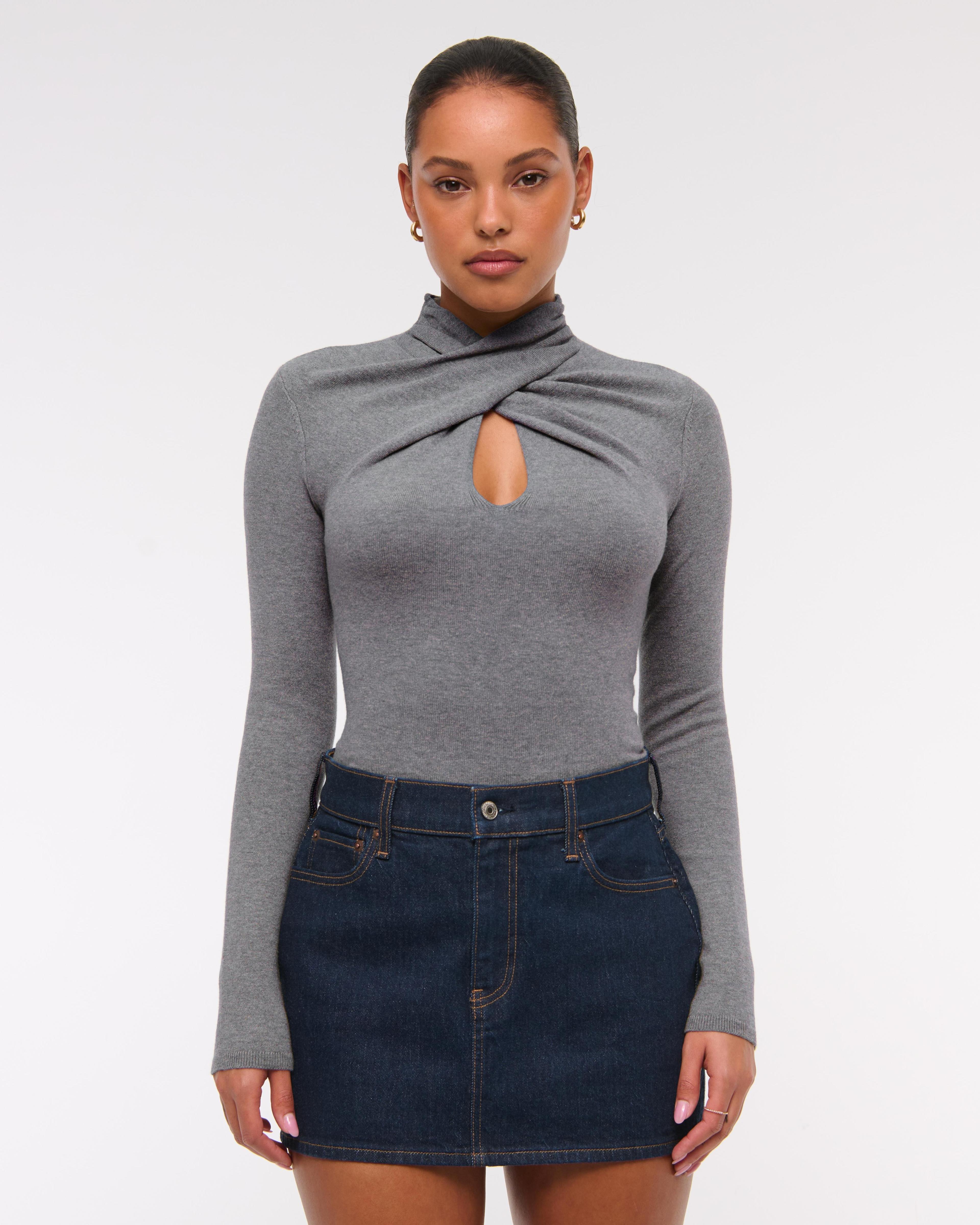 Keyhole Mini Mockneck Sweater Product Image