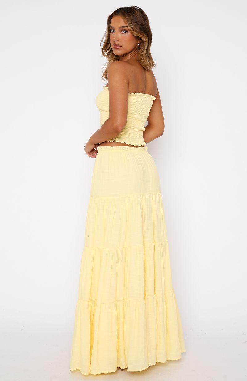 Prove Me Right Maxi Skirt Lemon Product Image