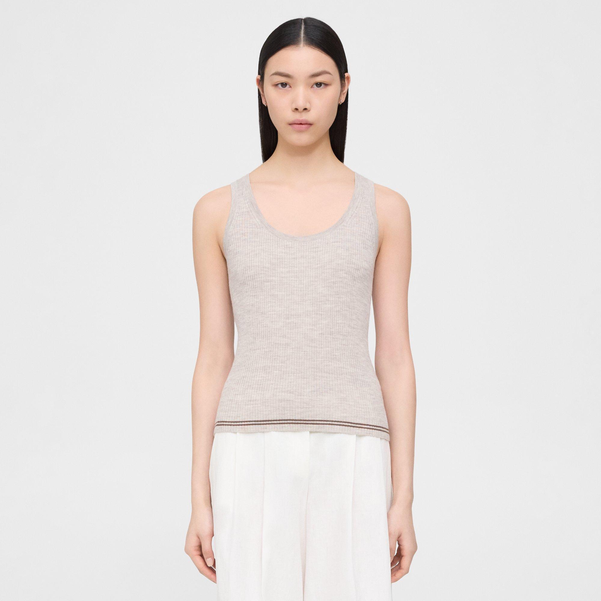 Regal Wool Scoop Neck Sweater Shell | Theory Product Image