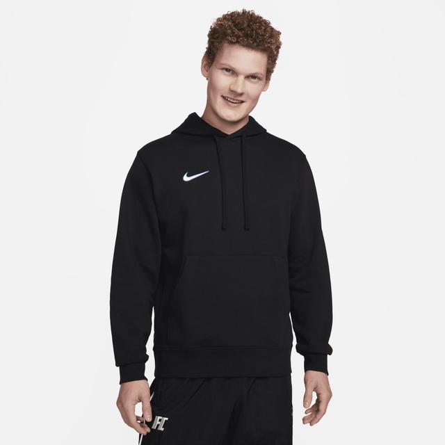 Men's Pullover French Terry Logo Soccer Hoodie In Black Product Image