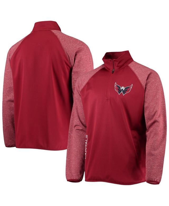 Mens Starter Washington Capitals Transitional Raglan Half-Zip Top Product Image