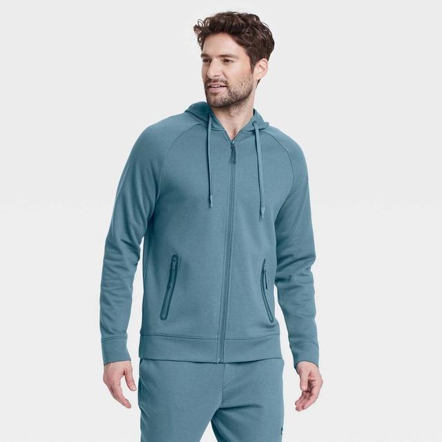 Mens Ponte Full-Zip Hoodie - All In Motion Blue L Product Image