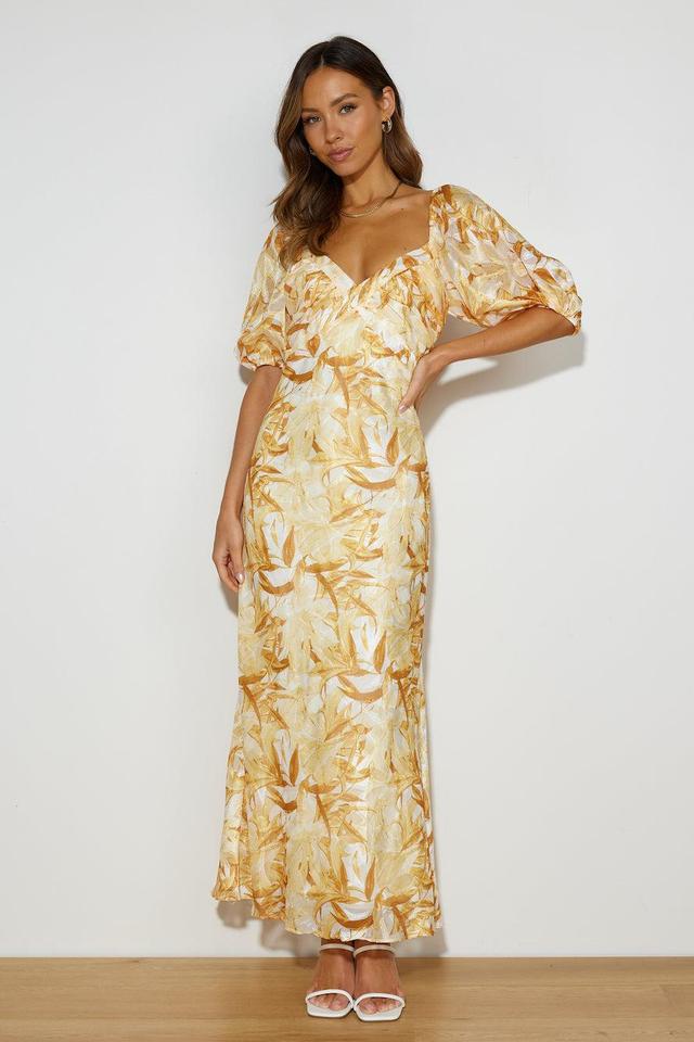 Poolside Event Midi Dress Yellow Product Image