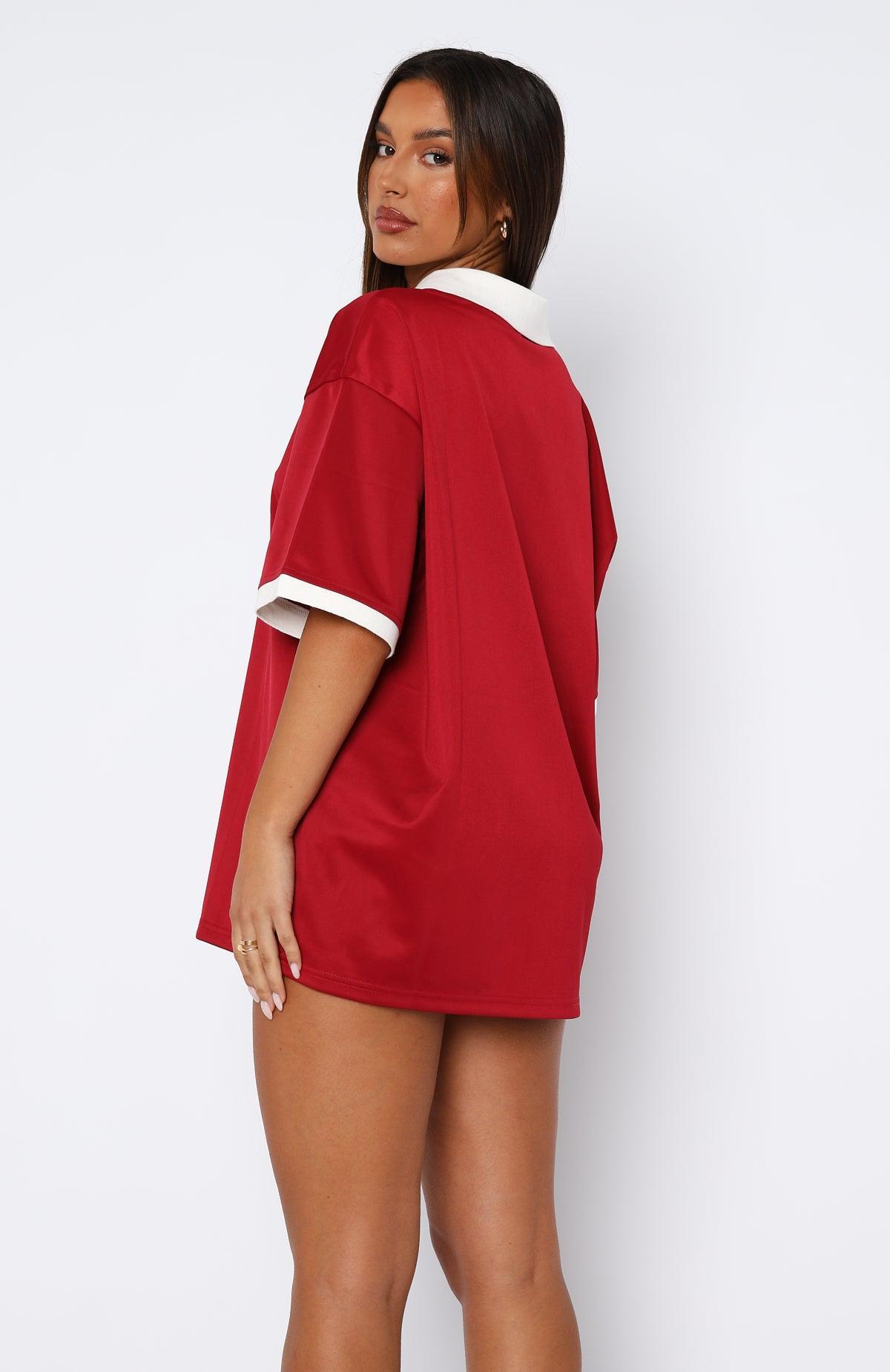 Take The Chance Oversized Jersey Cherry Product Image