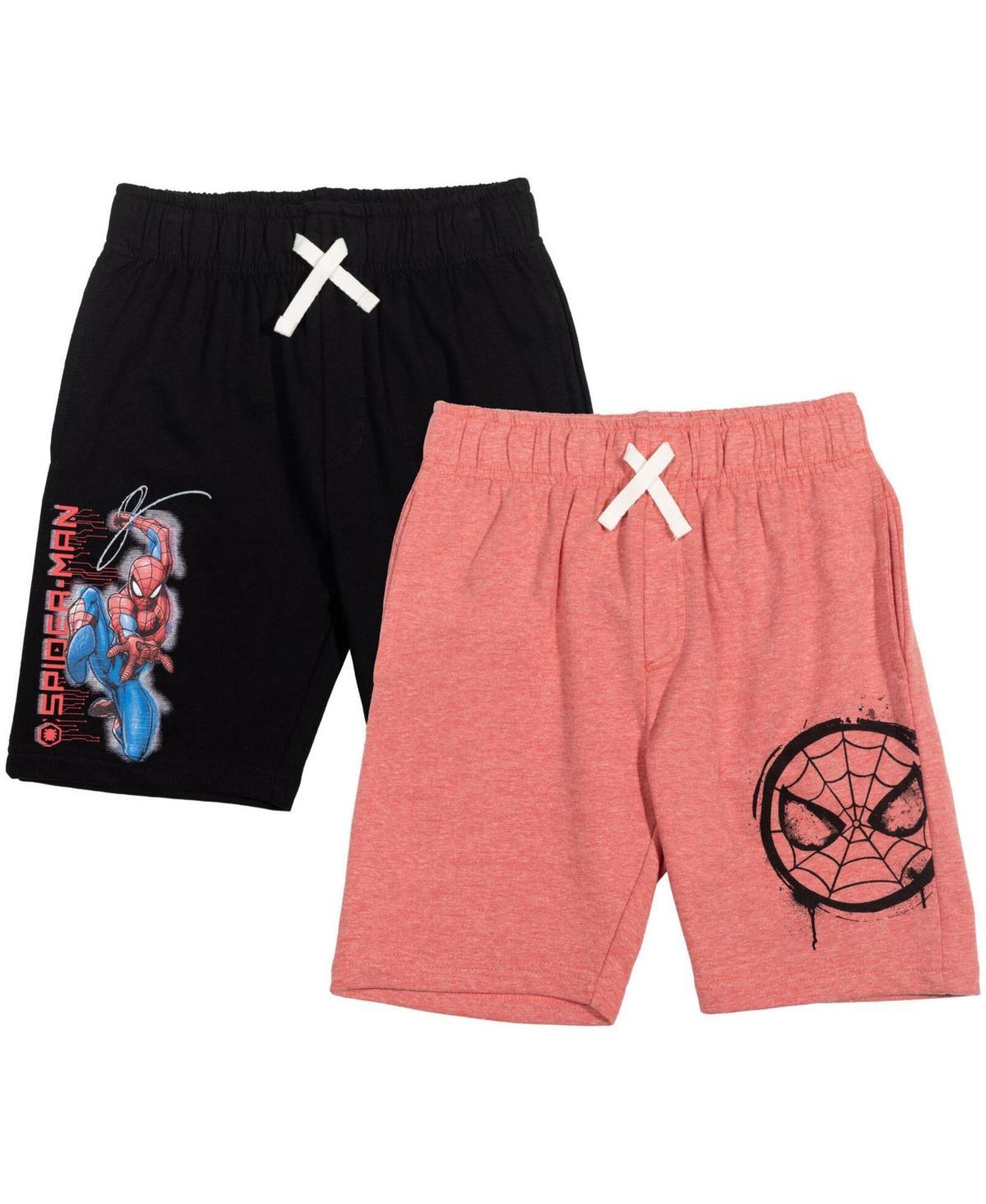 Marvel Boys Spider-Man French Terry 2 Pack Shorts to - Black Product Image