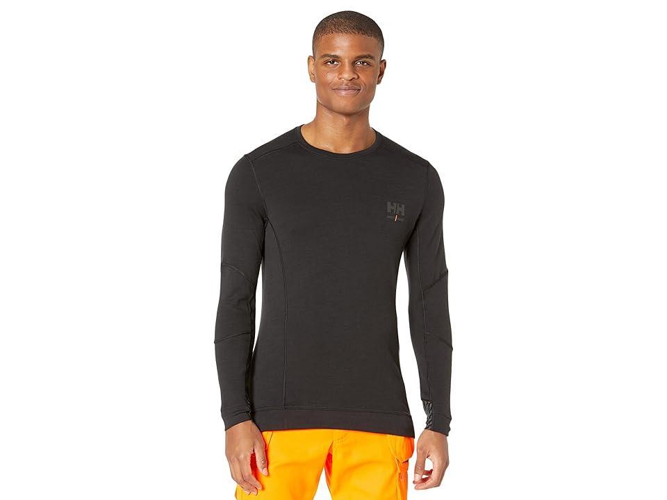 Helly Hansen Lifa Merino Crewneck (Black) Men's T Shirt Product Image