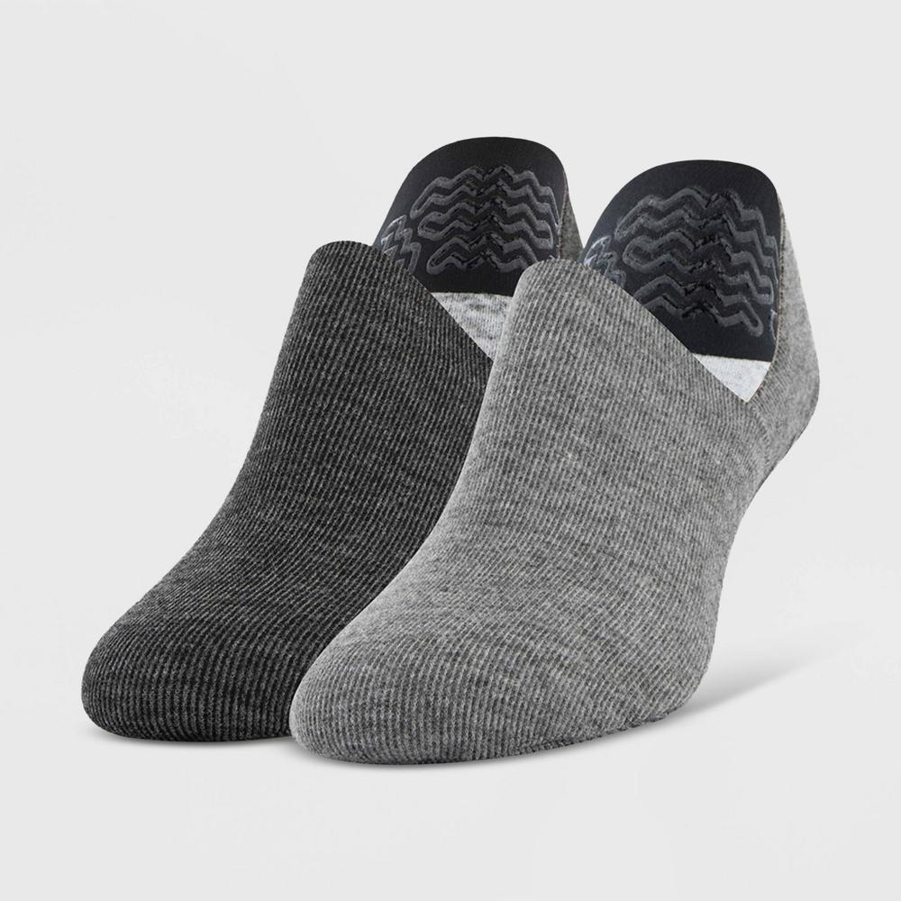 Peds Womens 2pk Cozy Slipper Liner Socks - Charcoal/Heather 5-10 Product Image