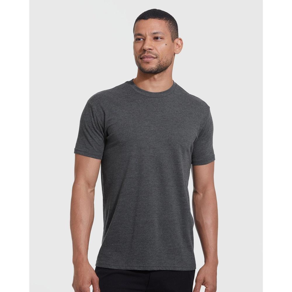 Men's Short Sleeve Crew Neck T-Shirt Charcoal Heather Gray M - True Classic Product Image