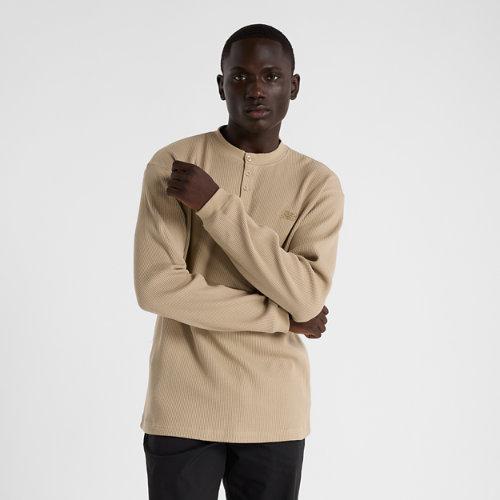 New Balance Men's Waffle Knit Long Sleeve Henley Product Image