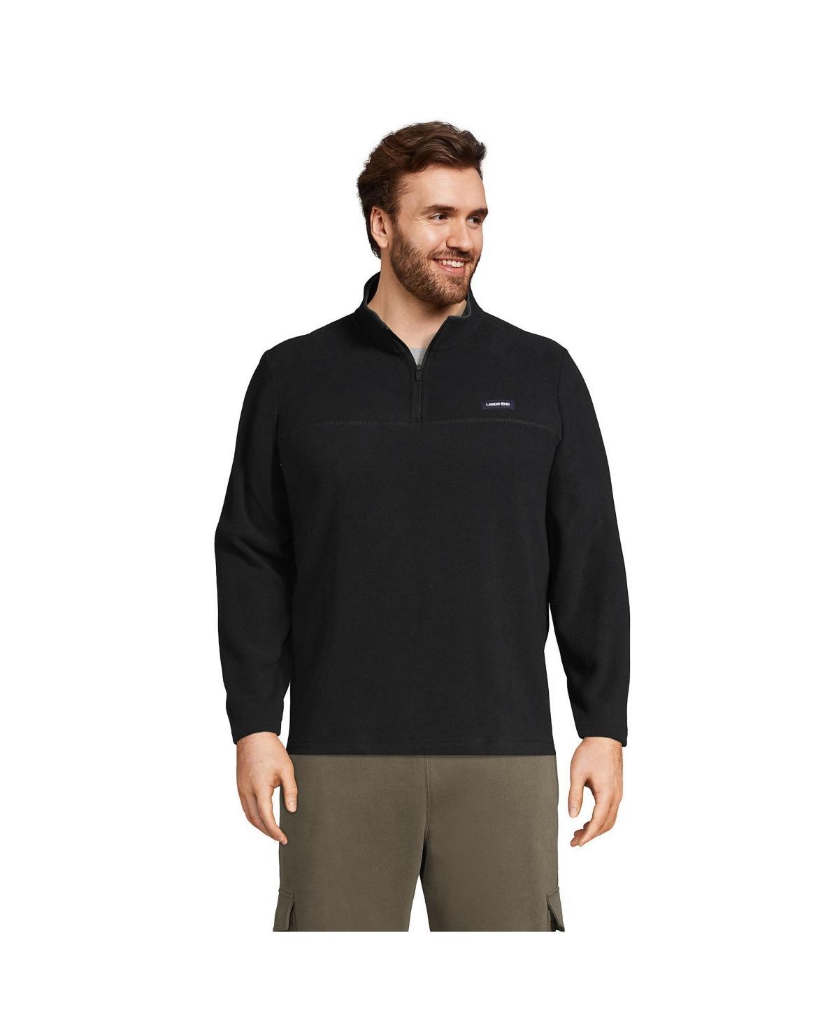 Big & Tall Lands End Fleece Quarter-Zip Pullover, Mens Product Image