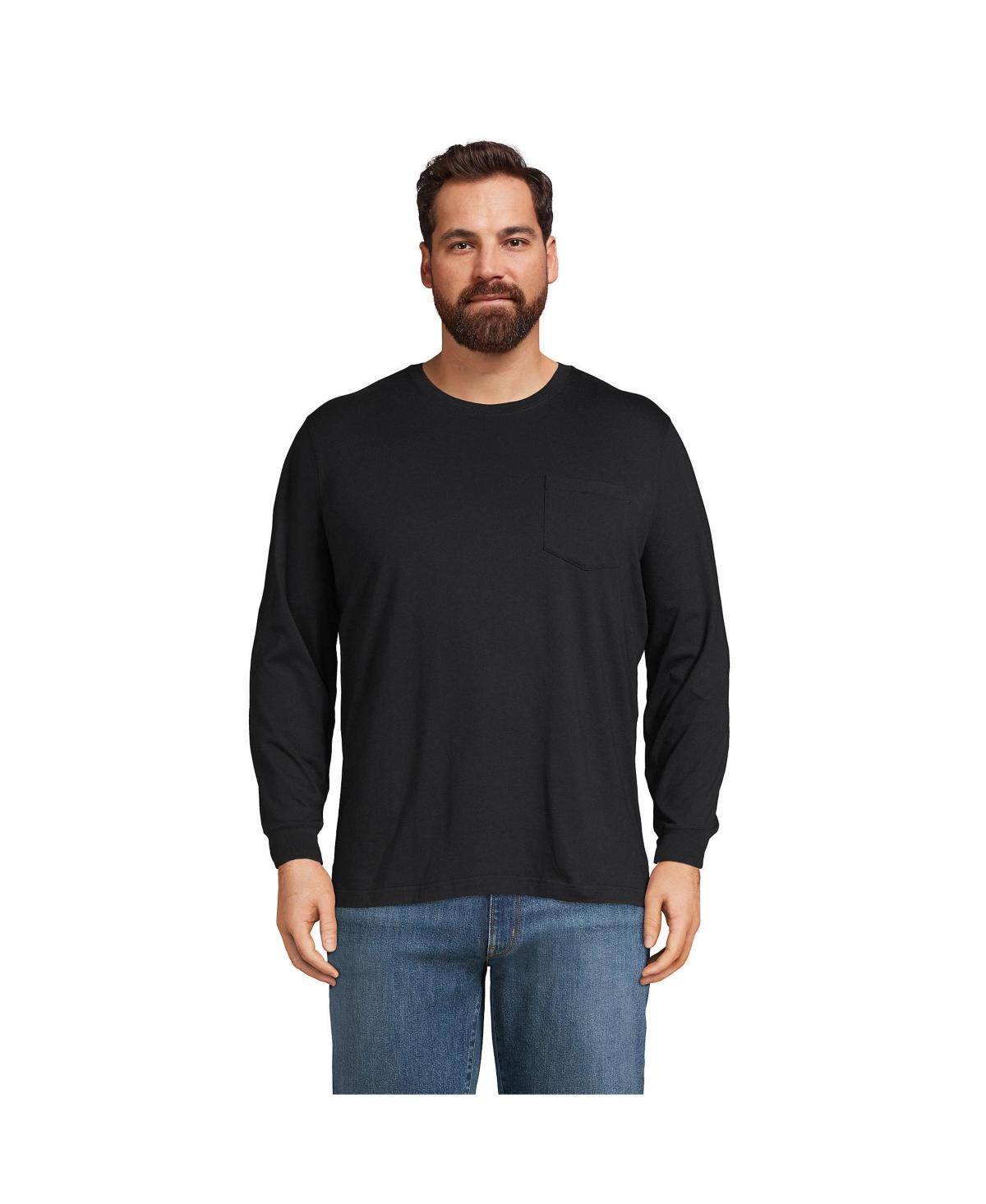 Lands End Big & Tall Super-t Long Sleeve T-Shirt with Pocket Product Image