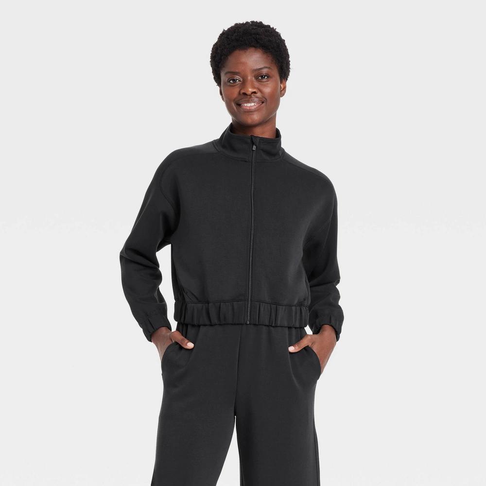 Womens Airy Sleek Full Zip Jacket - All In Motion Black XS Product Image