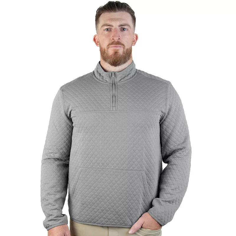 Mens Antigua Challenge 1/4-Zip Mockneck Top Blue Product Image