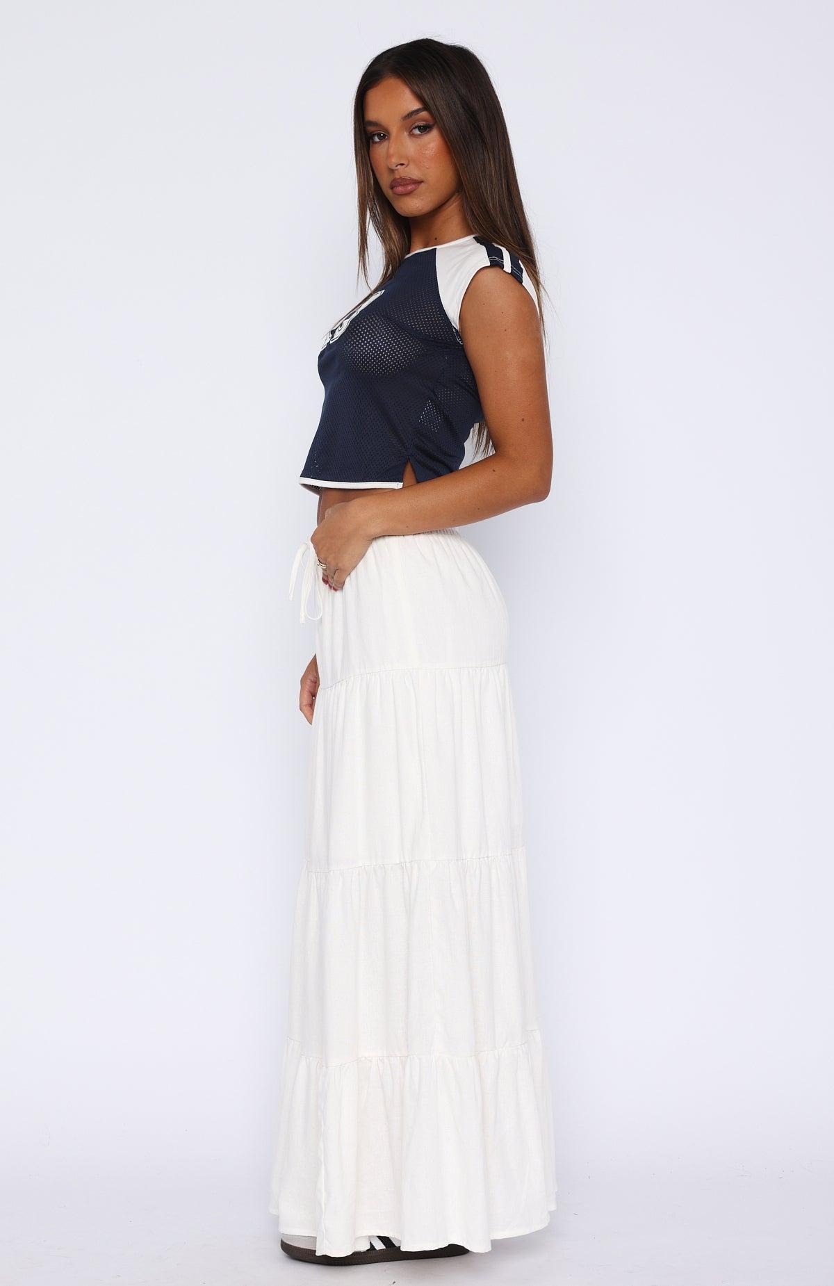 In That Moment Maxi Skirt White Product Image