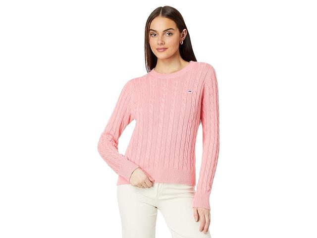 Womens Cable-Knit Cotton Sweater Product Image