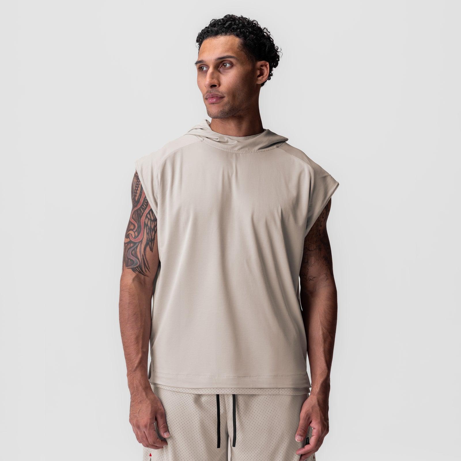 0983. Reversible 2-in-1 Cutoff Hoodie - Chai Product Image