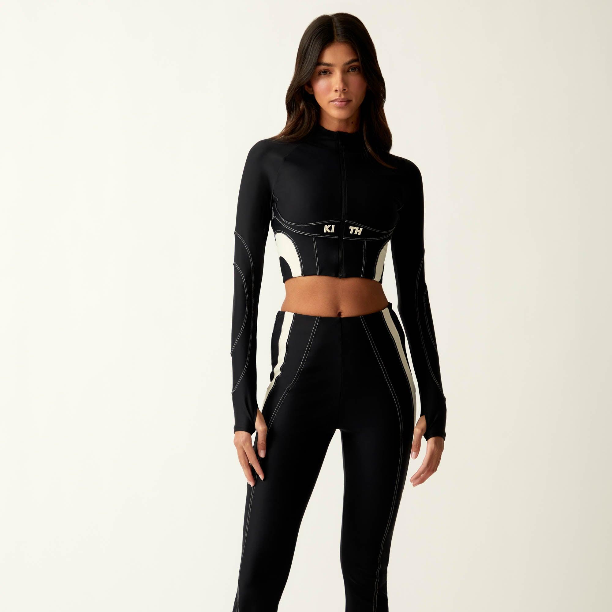 Kith Women Sora Seamed Side Zip Legging - Black Female Product Image