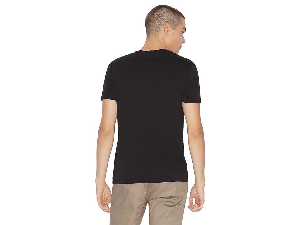 Armani Exchange Crew Neck Tee with Small Logo Patch Men's Clothing Product Image