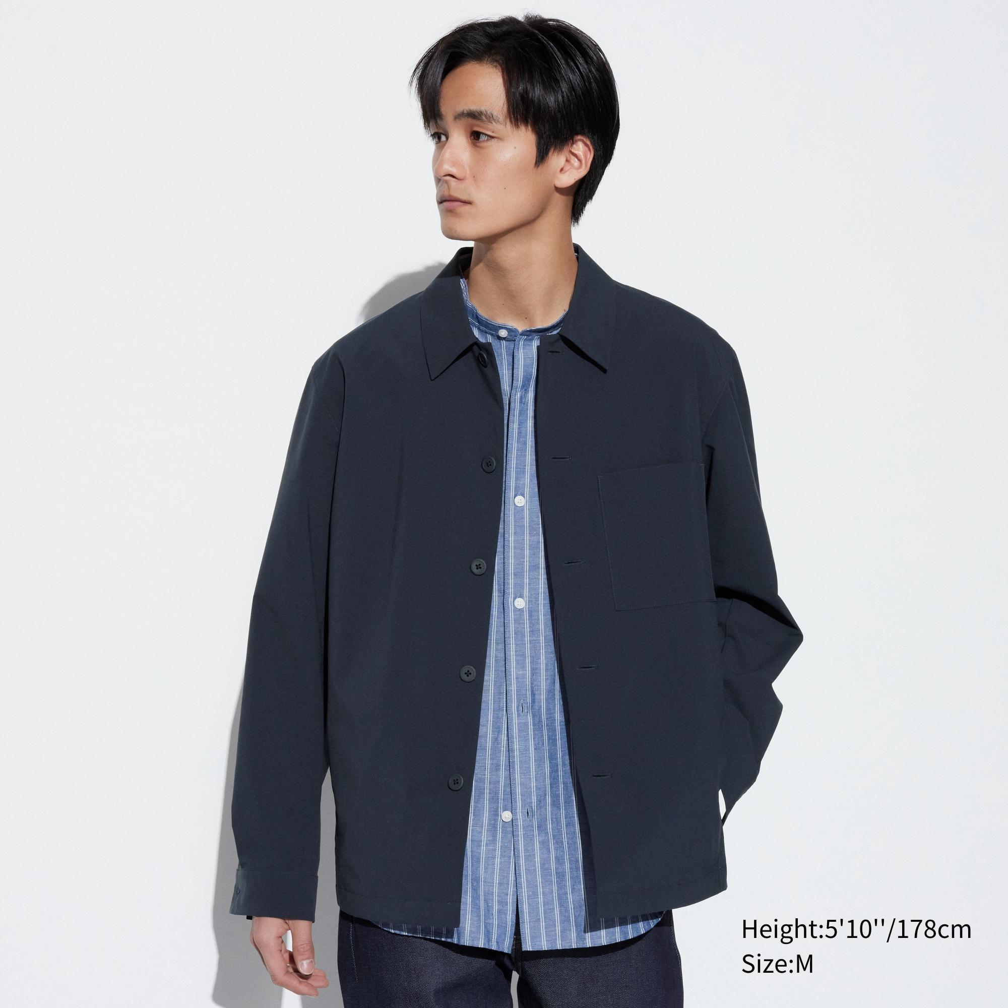 Airsense Shirt Jacket with Quick-Drying Navy XS UNIQLO US Product Image