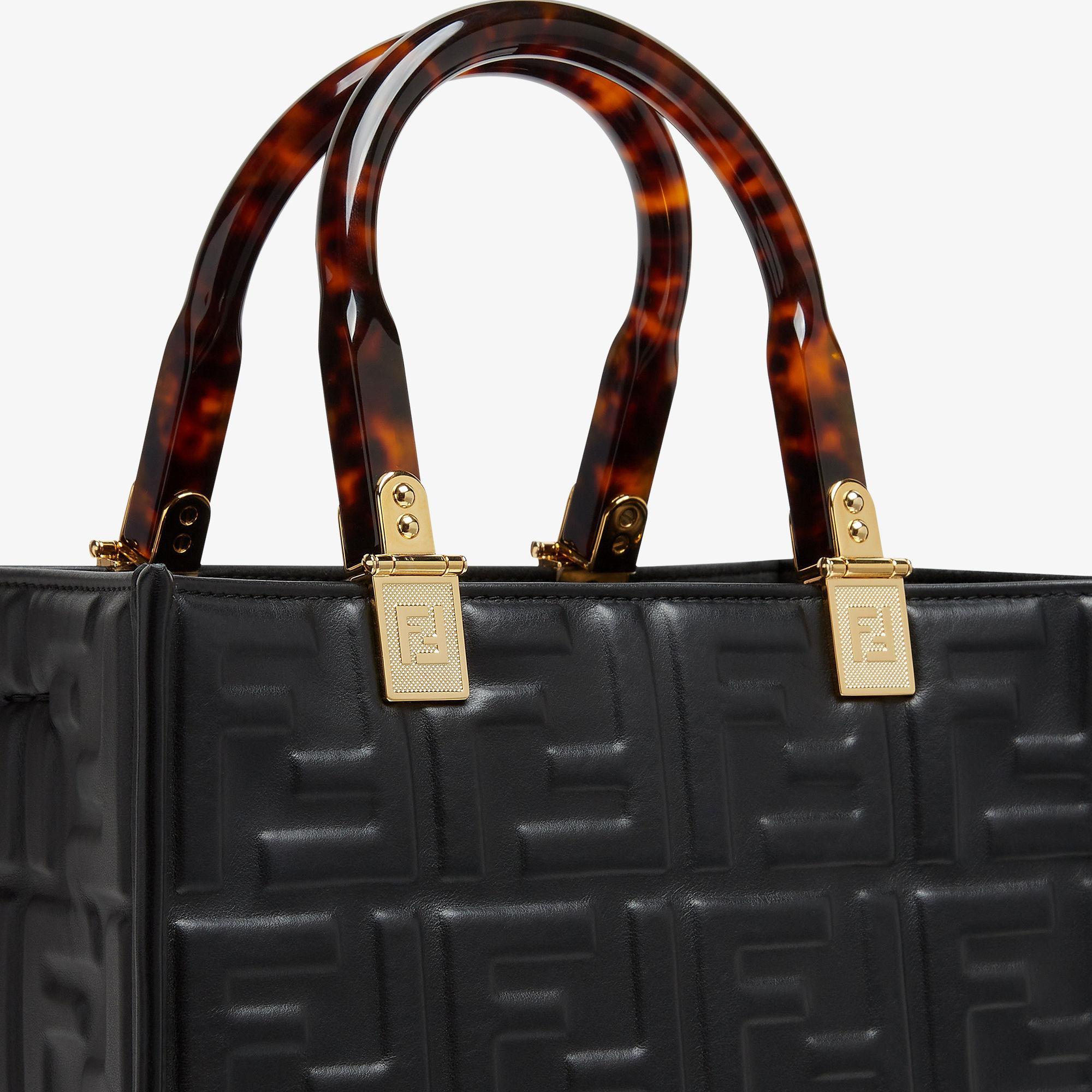 Fendi Sunshine SmallBlack leather shopper Product Image