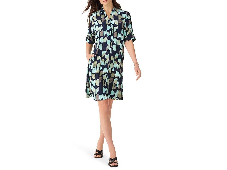 NIC+ZOE Circle Sequence Devon Dress (Aqua Multi) Women's Dress Product Image