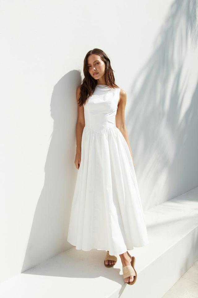 Dawn’s Embrace Maxi Dress White Product Image